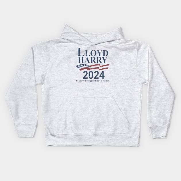 Lloyd and Harry '24  Election Funny Dumb And Dumber Kids Hoodie by rajem